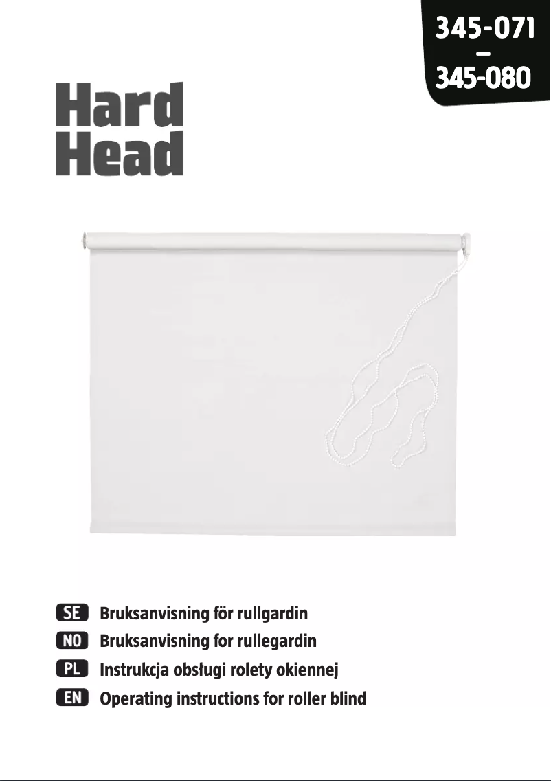 Page n°1 - Manuel utilisateur Hard Head 345-077