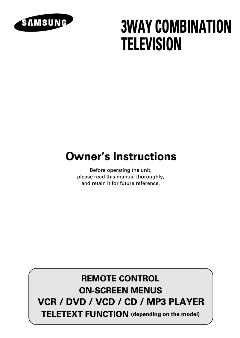 Page 1 de la notice Manuel utilisateur Samsung UW21J10VD