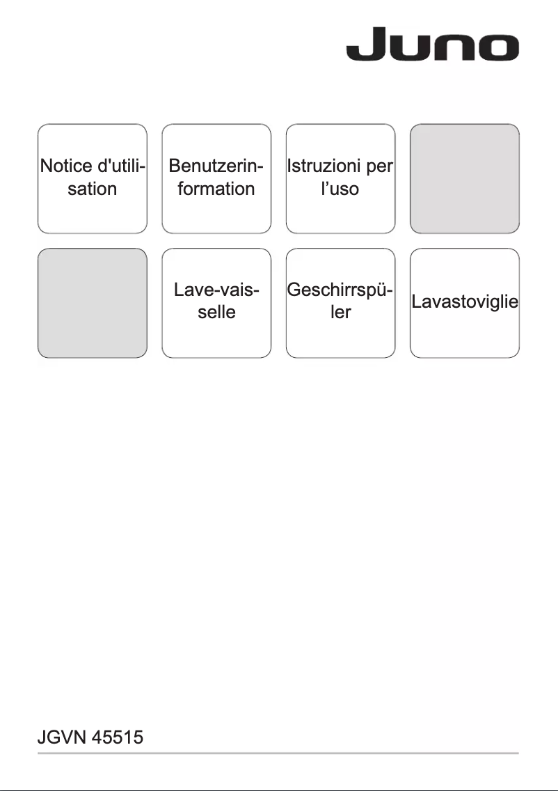 Page 1 de la notice Manuel utilisateur Juno JGVN45515