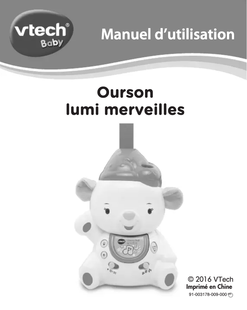 Image de la première page du manuel de l'appareil Ourson Lumi merveilles rose