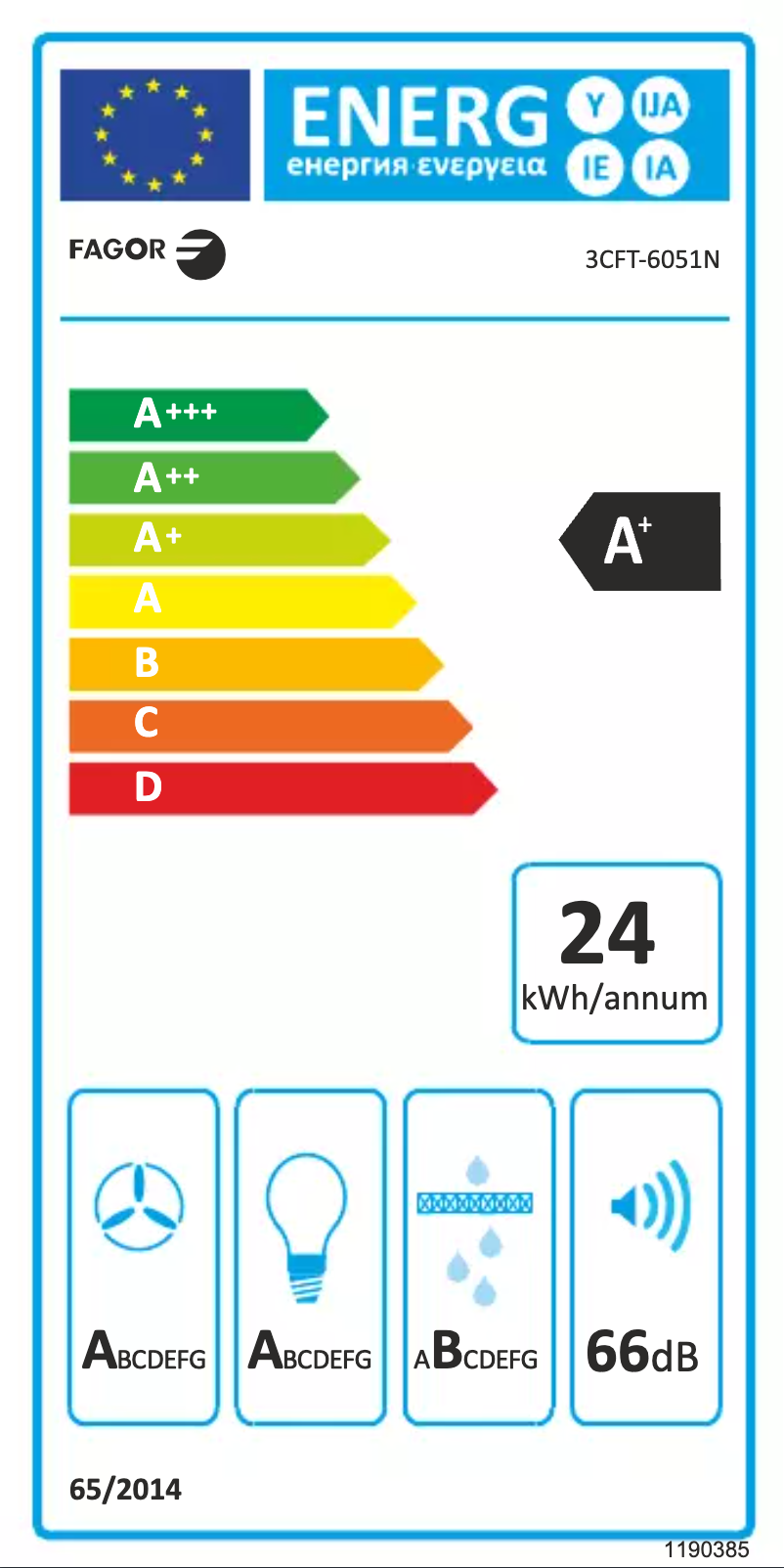 Page n°1 - Label énergétique Fagor 3CFT-6051N
