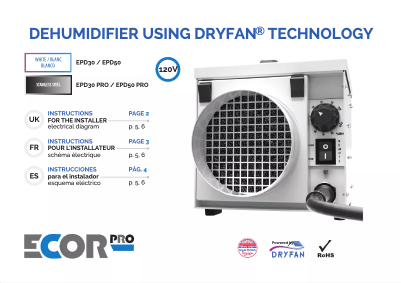 Image de la première page du manuel de l'appareil EPD150