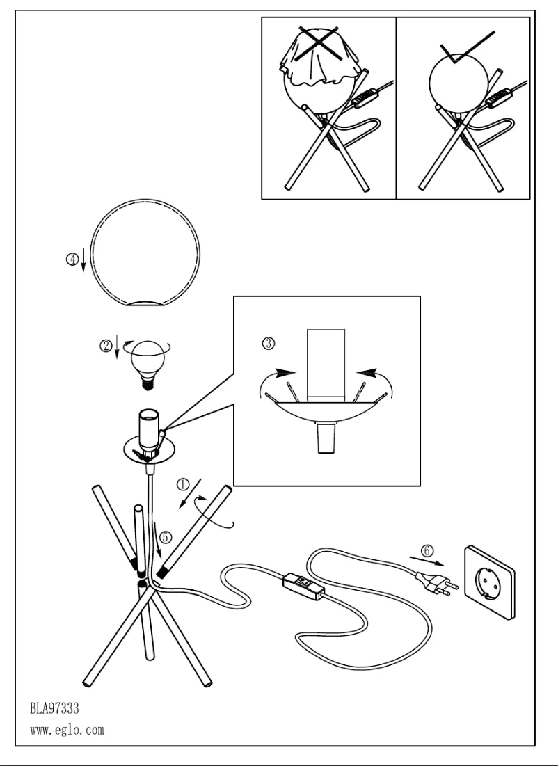 Page n°1 - Manuel utilisateur Eglo Castellato