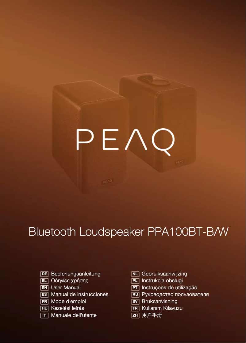 Image de la première page du manuel de l'appareil PPA100BT-W