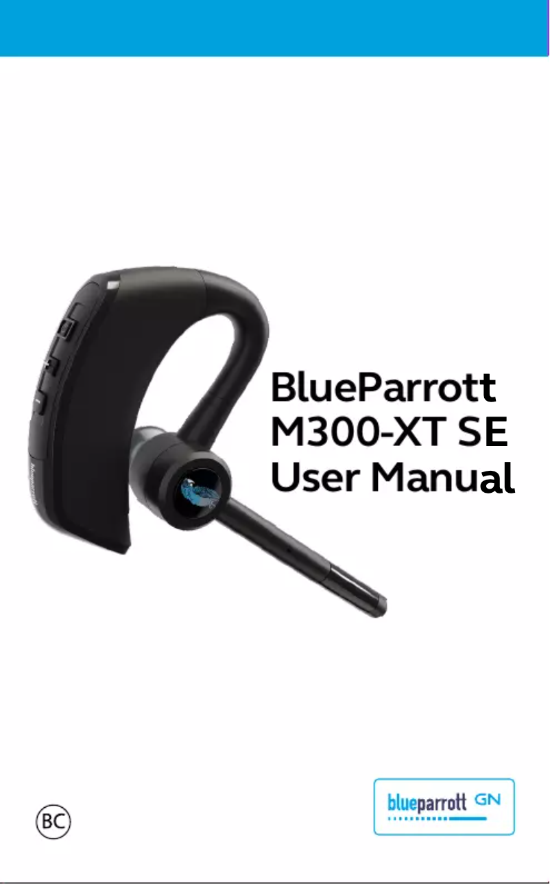 Page 1 of the manual User Manual BlueParrott M300-XT