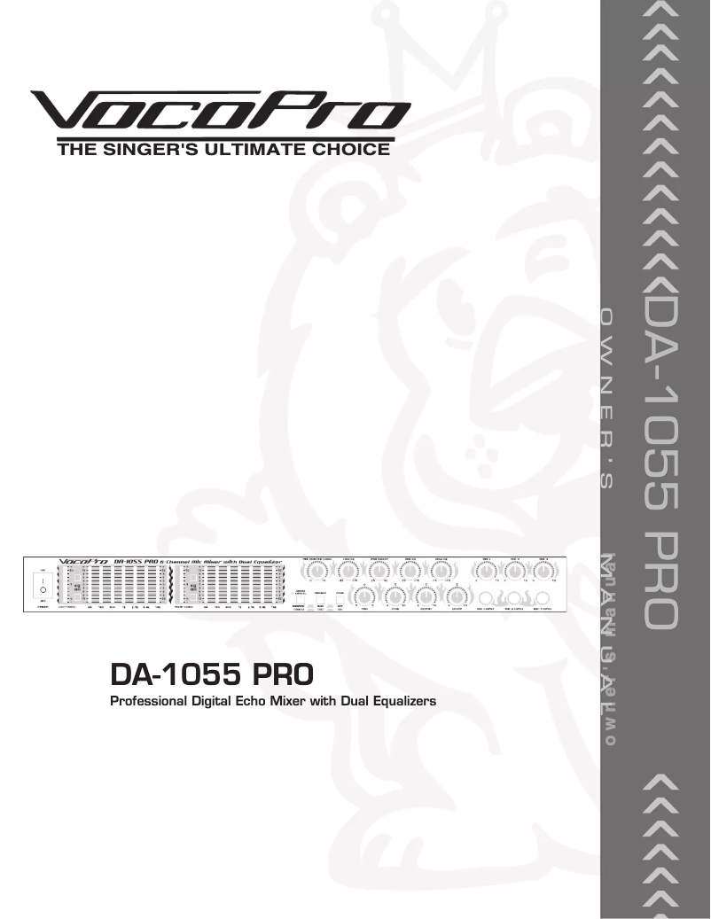 Page 1 de la notice Manuel utilisateur Vocopro DA-1055PRO