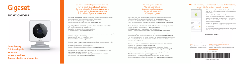 Page 1 de la notice Manuel utilisateur Gigaset Smart camera