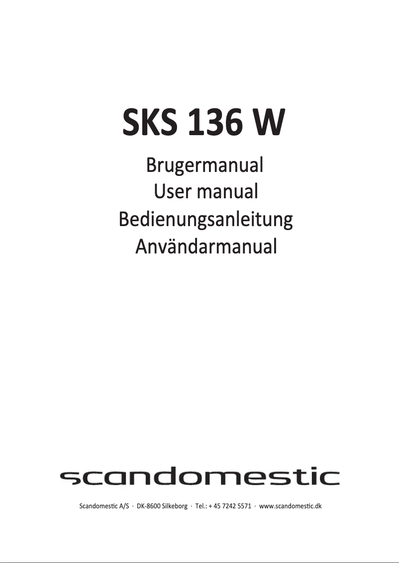 Page n°1 - Manuel utilisateur Scandomestic SKS 136 W
