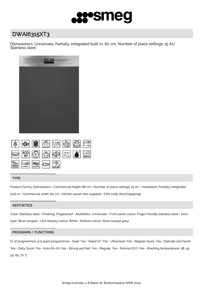 Image de la première page du manuel de l'appareil DWAI6315XT3