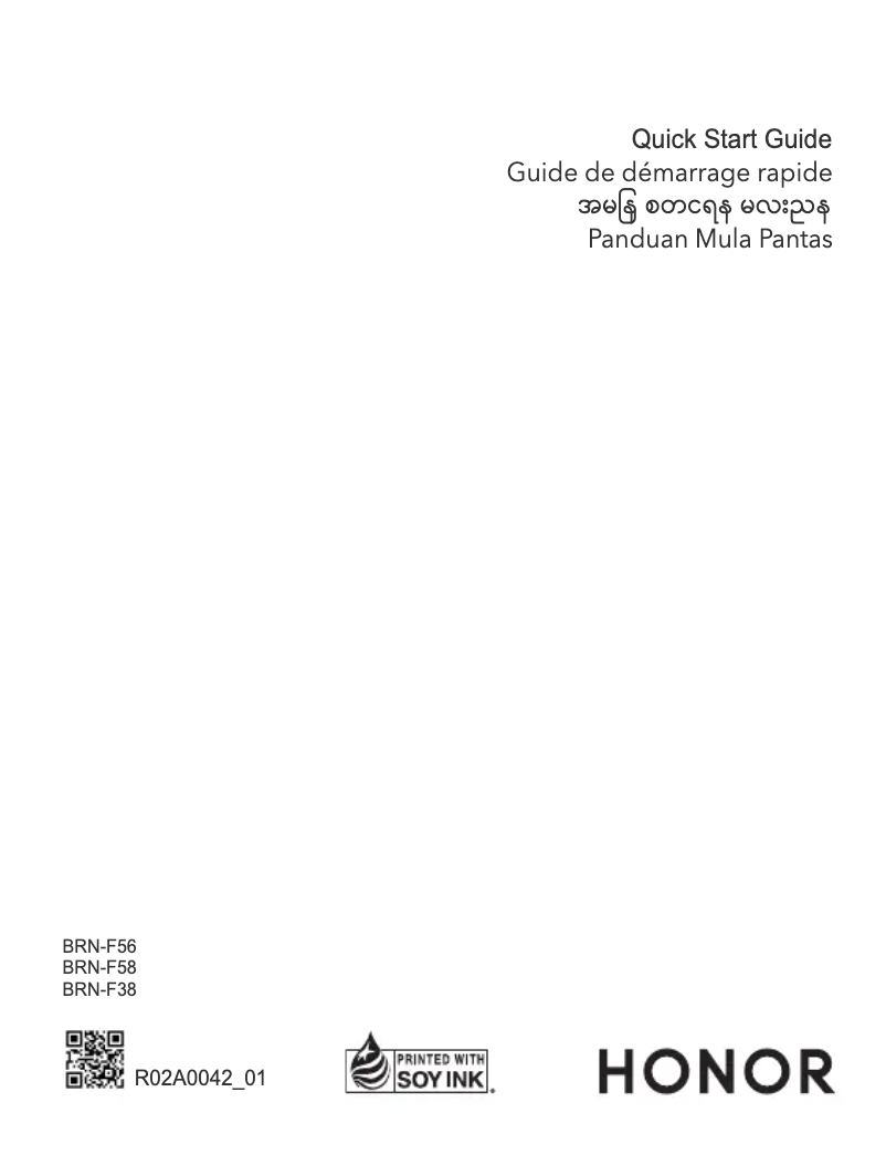 Página 1 del manual Guía de inicio rápido Honor Magicbook X16