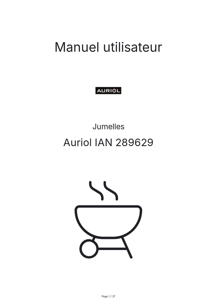 Image de la première page du manuel de l'appareil IAN 289629