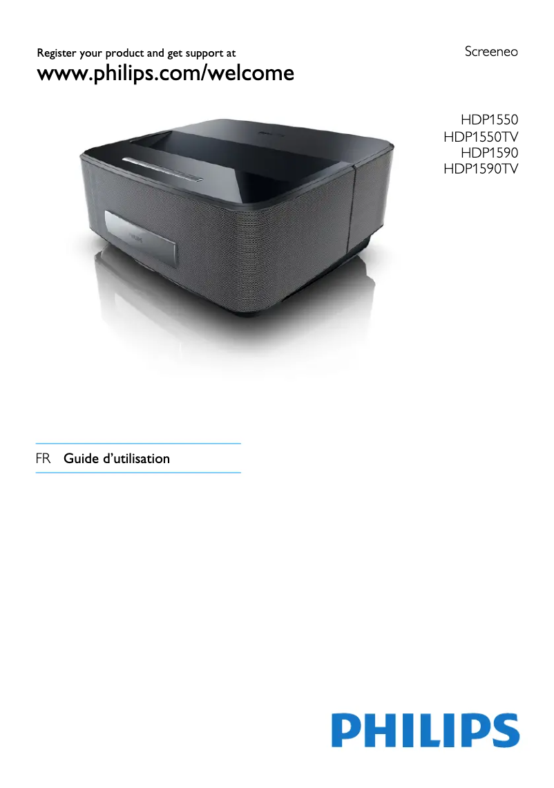 Page 1 de la notice Manuel utilisateur Philips Screeneo HDP1590