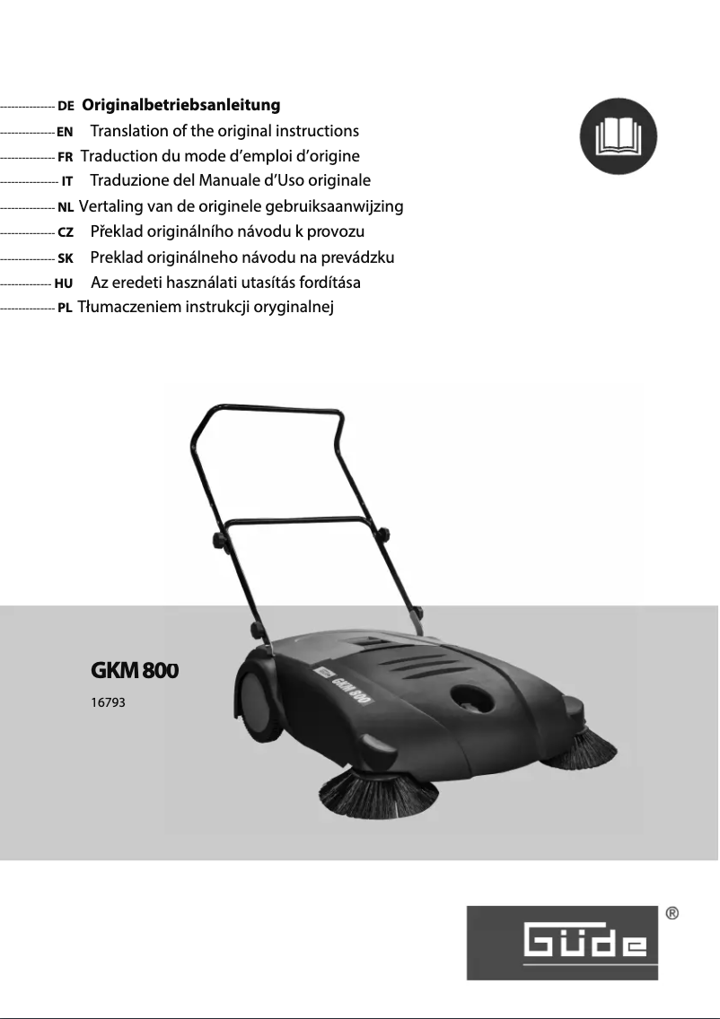 Page 1 de la notice Manuel utilisateur Güde GKM 800