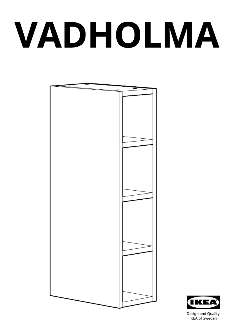 Página 1 del manual Manual de usuario Ikea VADHOLMA 703.743.45