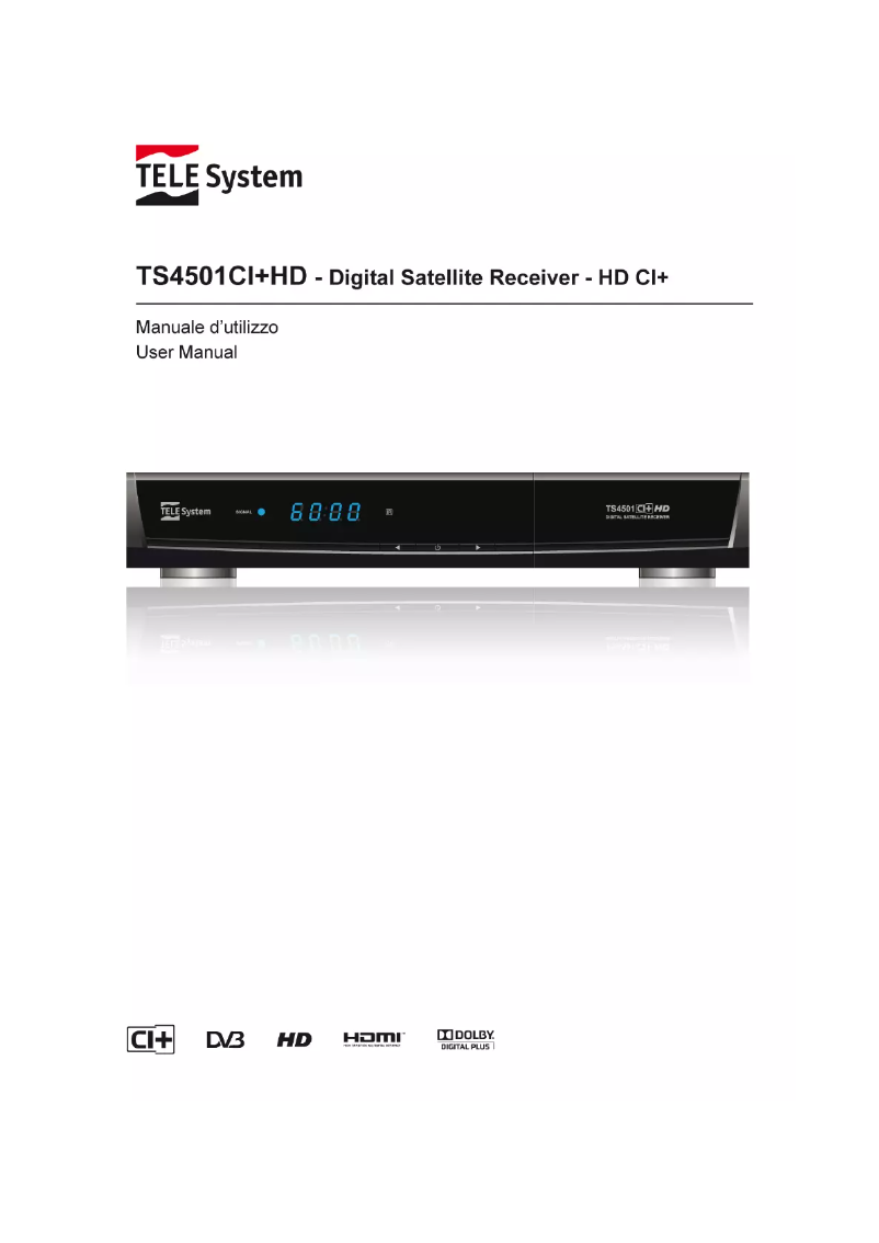 Page 1 de la notice Manuel utilisateur TELE System TS4501CI+HD