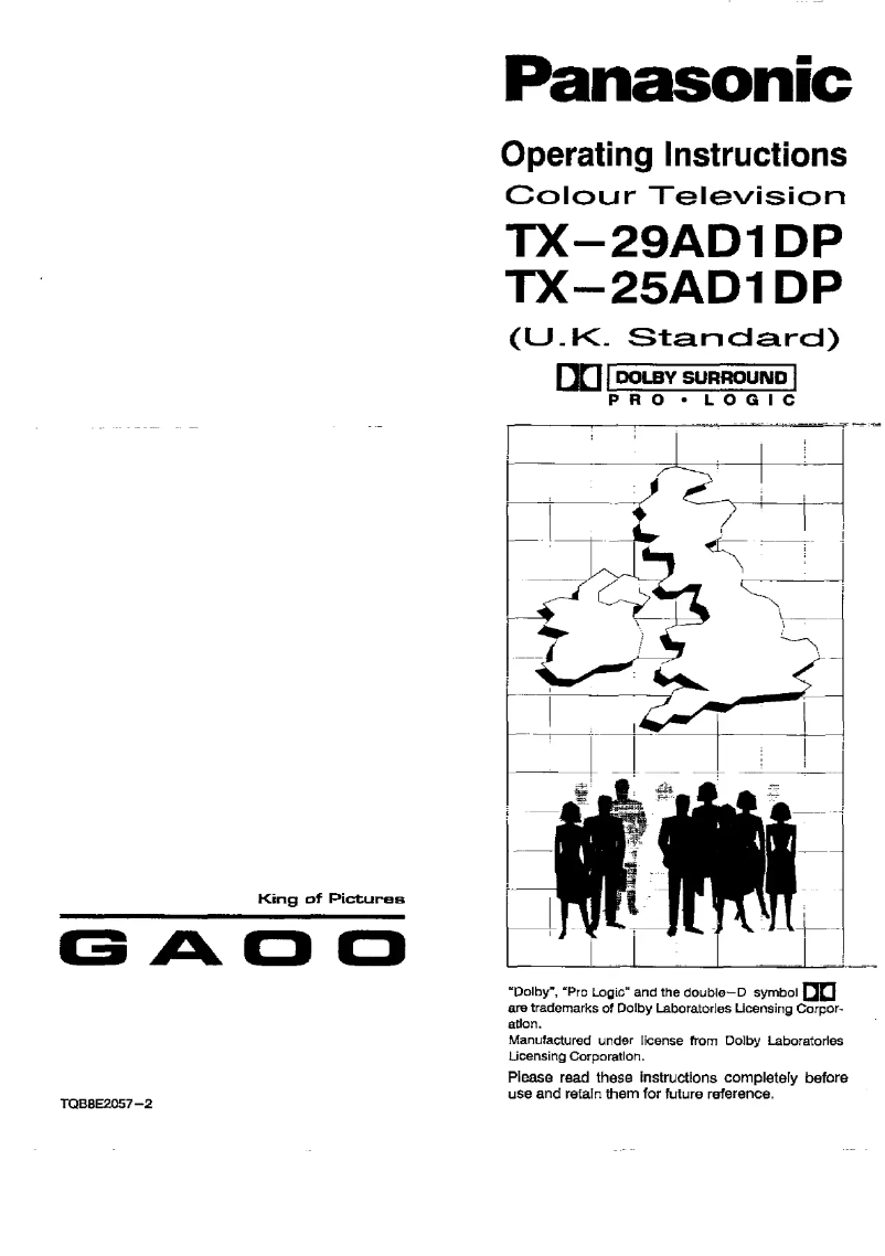 Image de la première page du manuel de l'appareil TX-25AD1DP