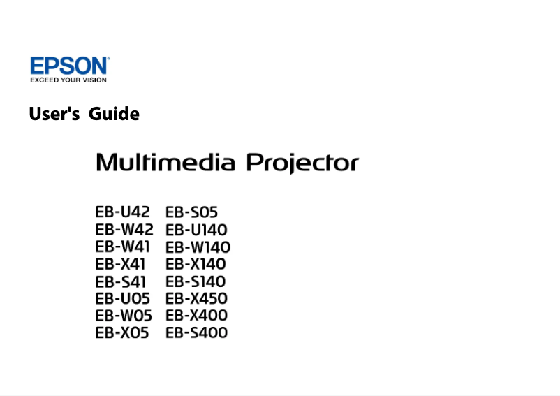 Image de la première page du manuel de l'appareil EB-U05