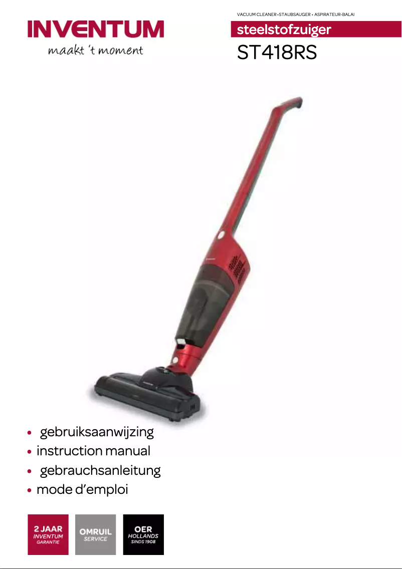 Image de la première page du manuel de l'appareil ST418RS