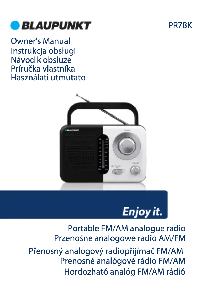 Page n°1 - Manuel utilisateur Blaupunkt PR7BK