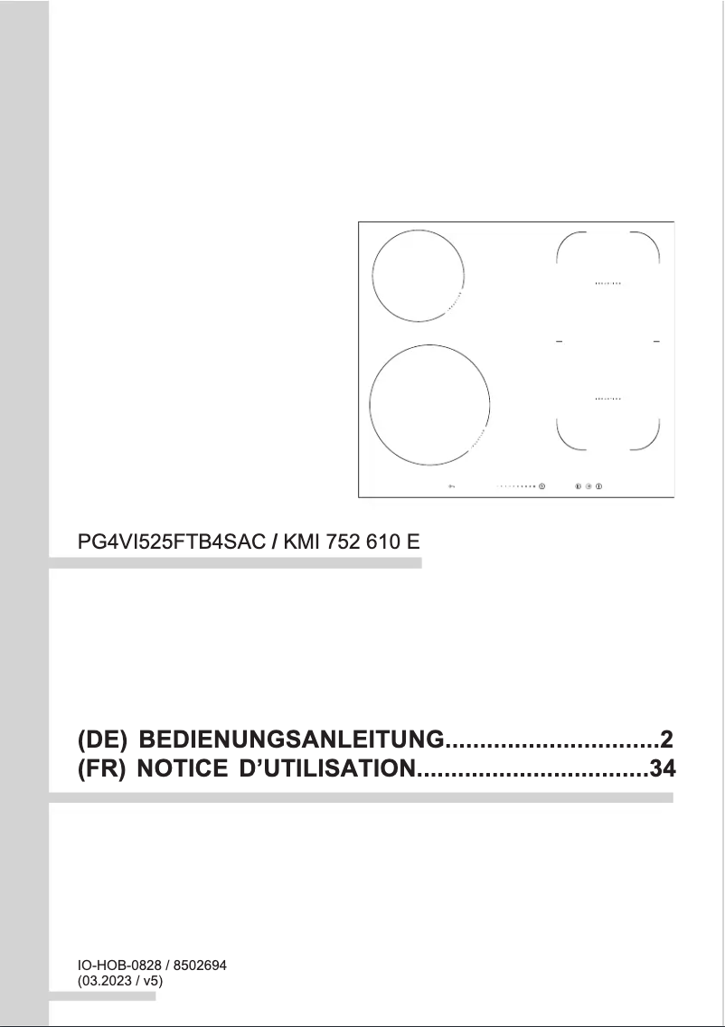 Image de la première page du manuel de l'appareil KMI 752 610 E