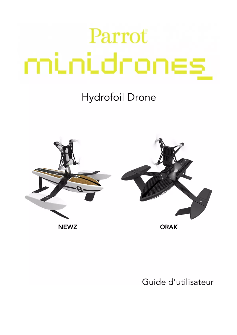 Page 1 de la notice Manuel utilisateur Parrot Hydrofoil NewZ