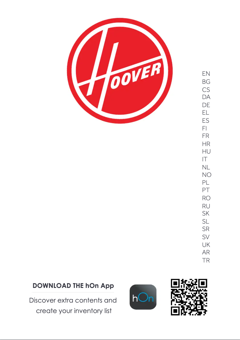 Page 1 de la notice Manuel utilisateur Hoover HOBL5519EVW