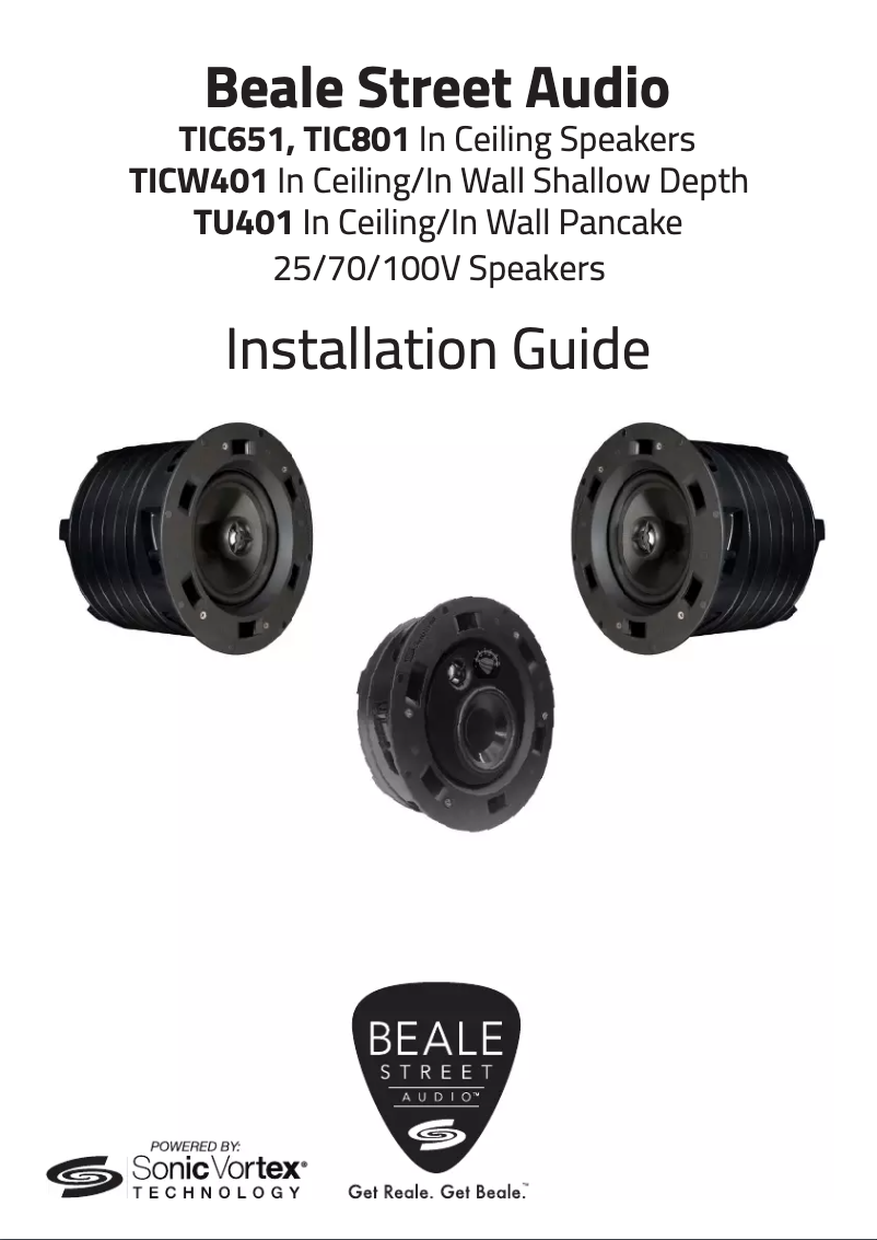 Page 1 de la notice Manuel utilisateur Beale TU401