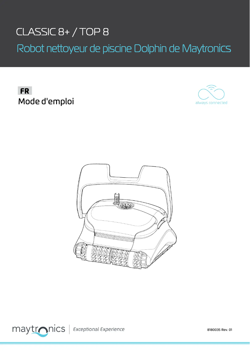 Page 1 de la notice Manuel utilisateur Maytronics Dolphin Zenit 30
