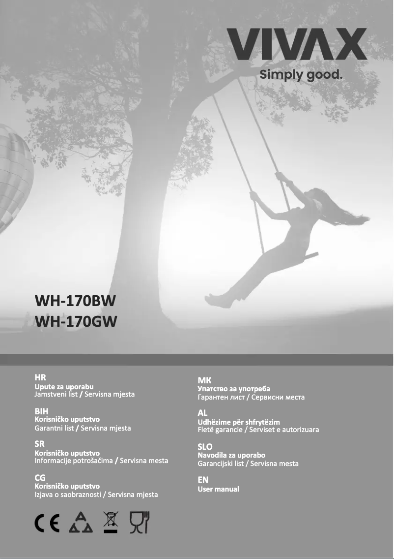 Image de la première page du manuel de l'appareil WH-170BW