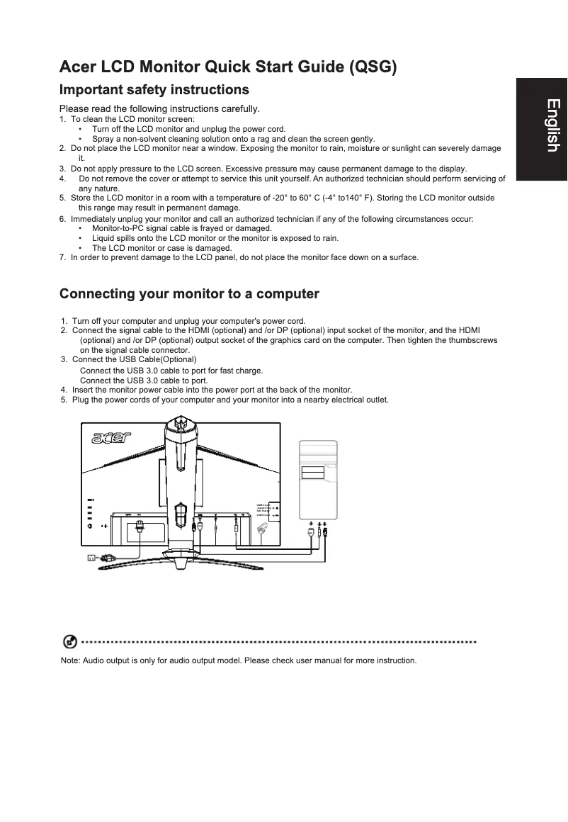 Imagen de la primera página del manual del dispositivo XN253QX