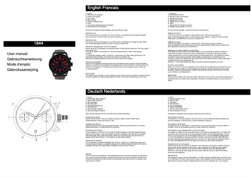Page 1 de la notice Manuel utilisateur Davis 1844