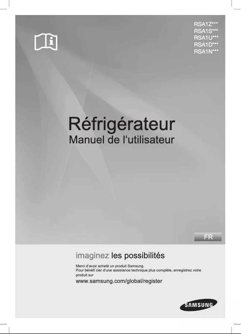 Page 1 de la notice Manuel utilisateur Samsung RSA1ZTMH