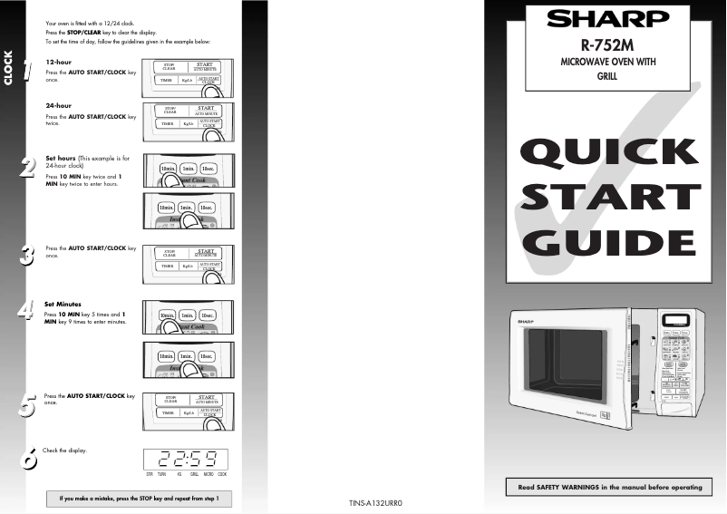 Page 1 de la notice Manuel utilisateur Sharp R-752M