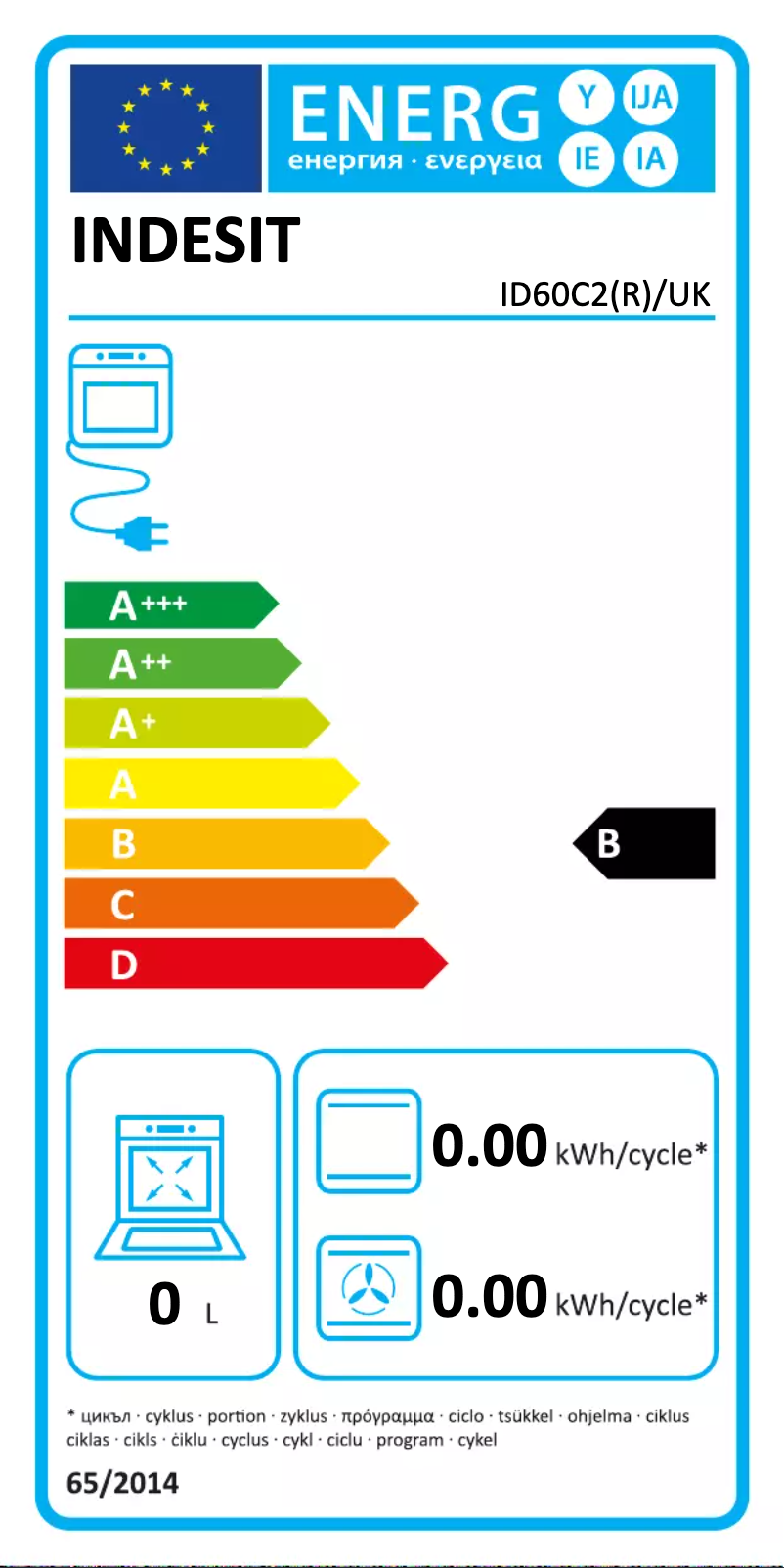 Image de la première page du manuel de l'appareil ID60C2(R)/UK