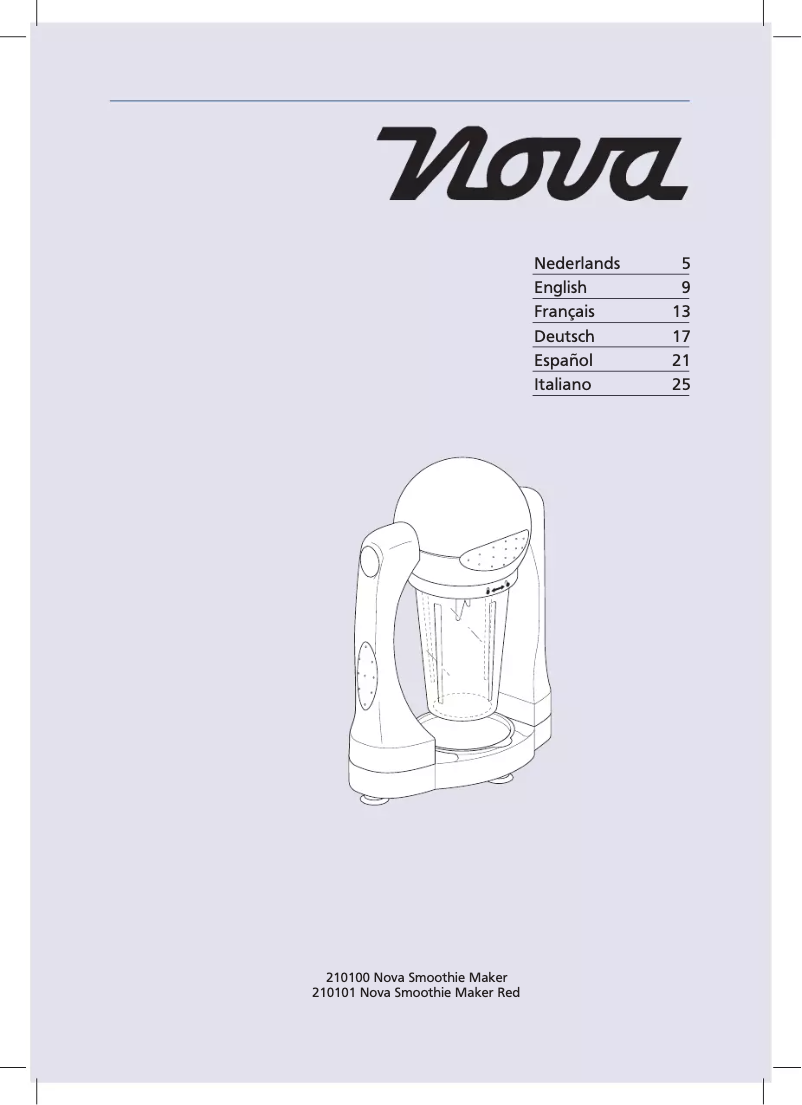 Page 1 of the manual User Manual Nova Smoothie Maker 210100