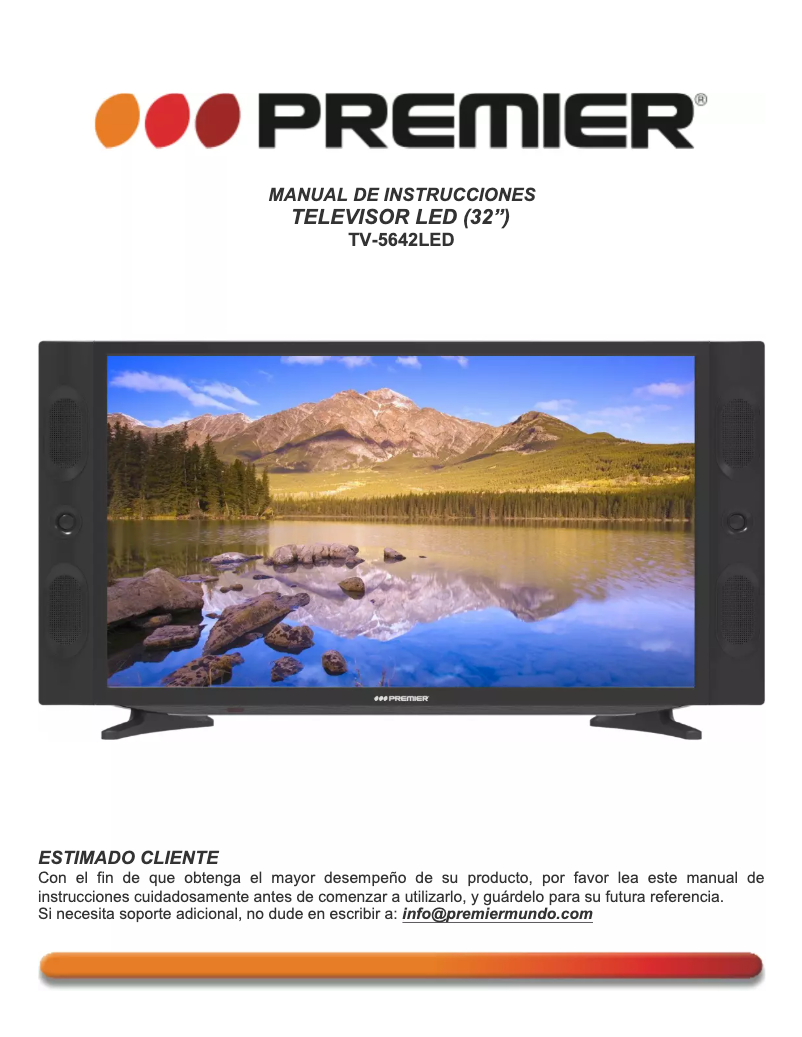 Page 1 de la notice Manuel utilisateur Premier TV-5642LED
