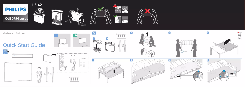Image de la première page du manuel de l'appareil 65OLED754