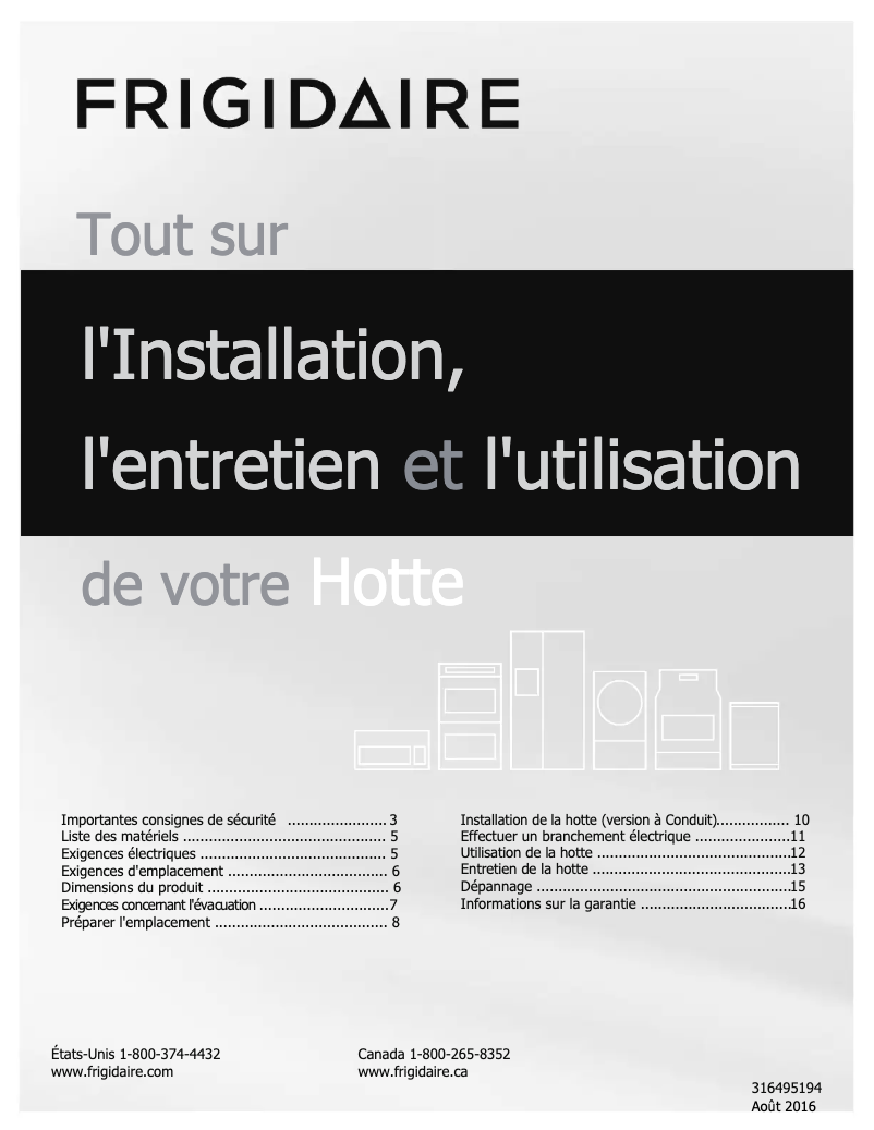 Page n°1 - Manuel utilisateur Frigidaire FHWC3050RS