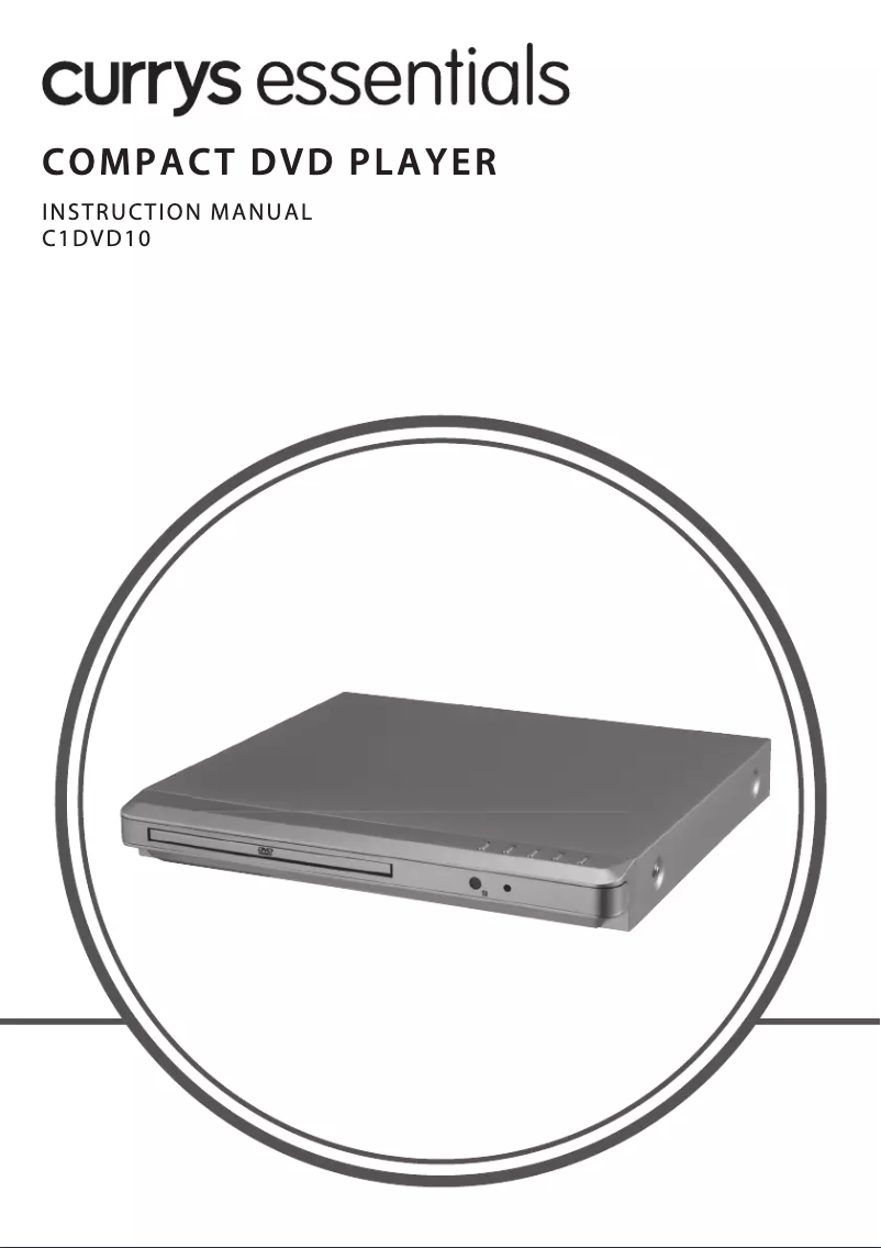 Page 1 de la notice Manuel utilisateur Currys Essentials C1DVD10