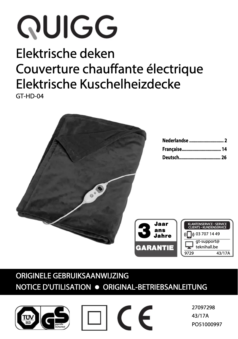 Page n°1 - Manuel utilisateur Quigg GT-HD-04