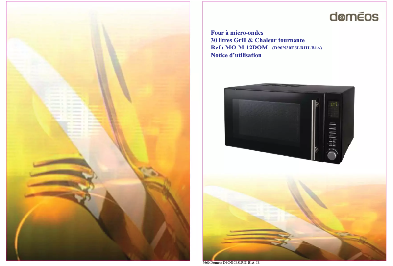 Page n°1 - Manuel utilisateur Doméos MO-M-12DOM