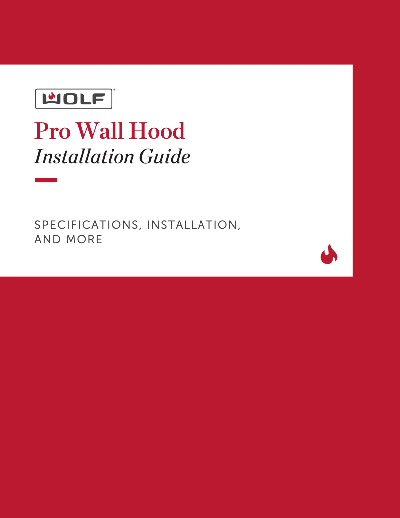 Page n°1 - Guide d'installation Wolf PW422210
