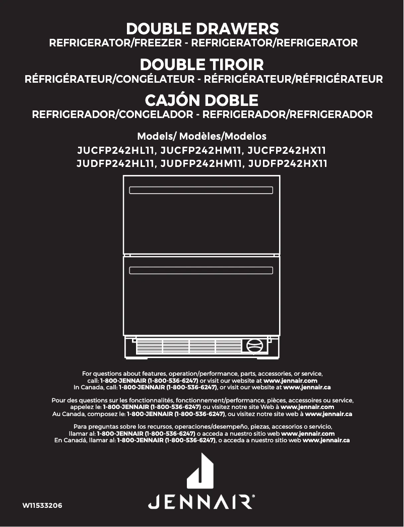 Page 1 de la notice Manuel utilisateur JennAir JUCFP242HL