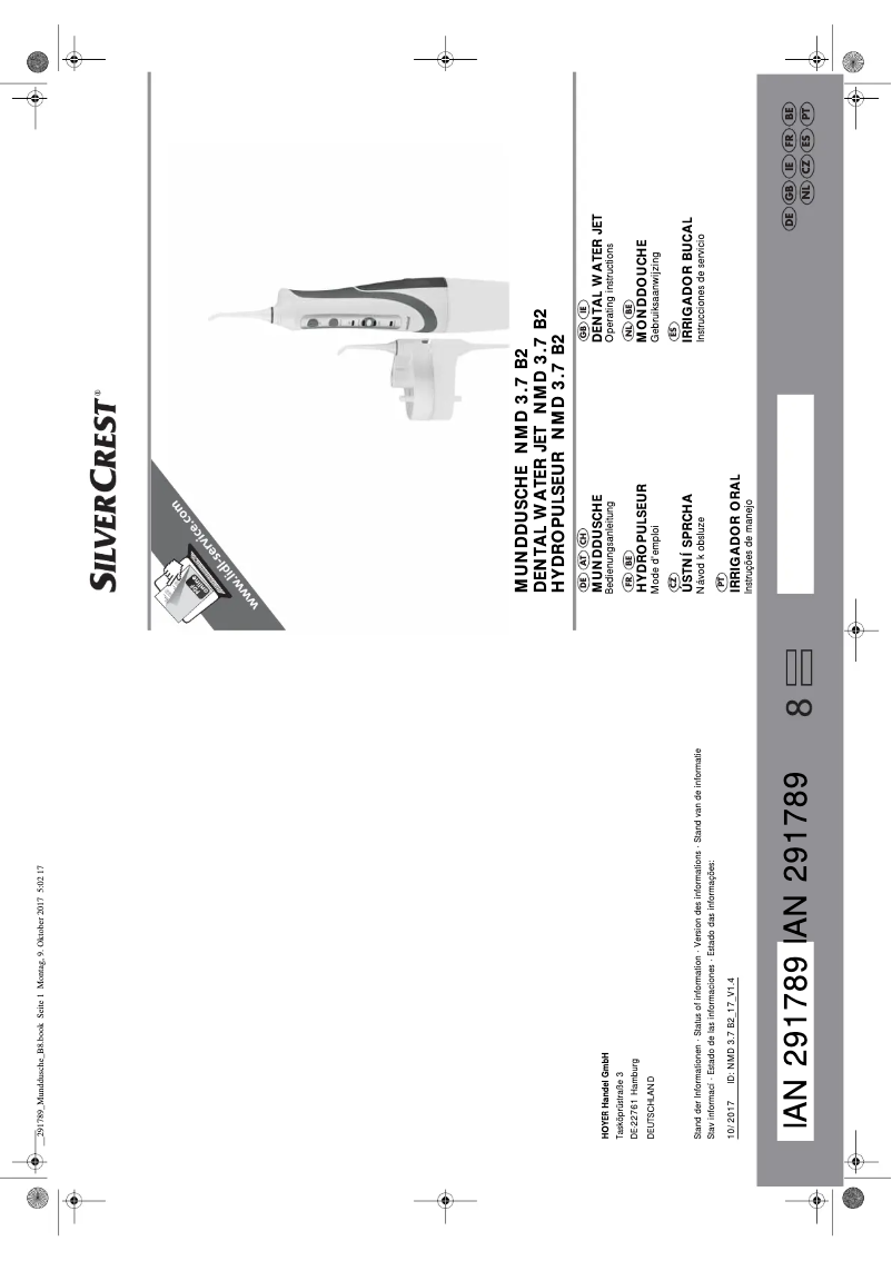 Page 1 de la notice Manuel utilisateur Nevadent NMD 3.7 B2