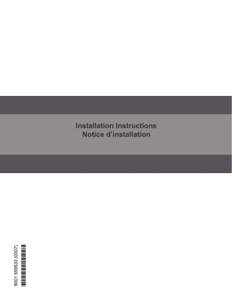 Page 1 de la notice Guide d'installation Bosch SGX78B55UC