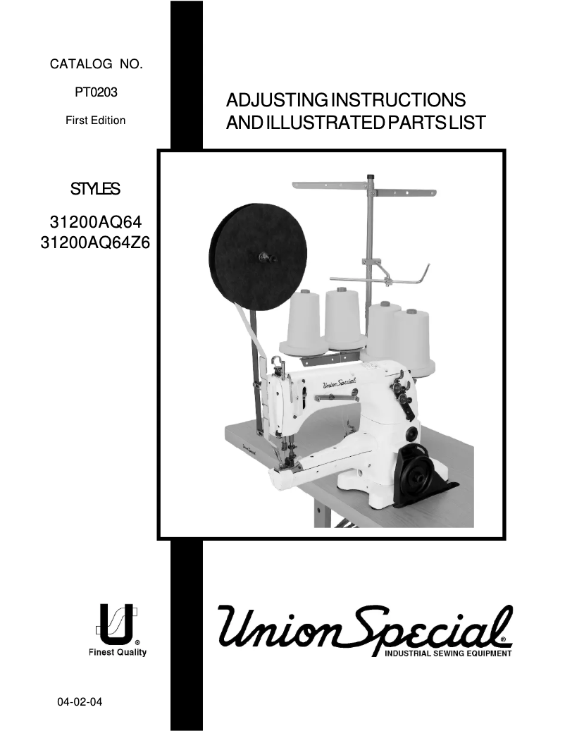 Page 1 de la notice Manuel utilisateur Union Special 31200AQ64