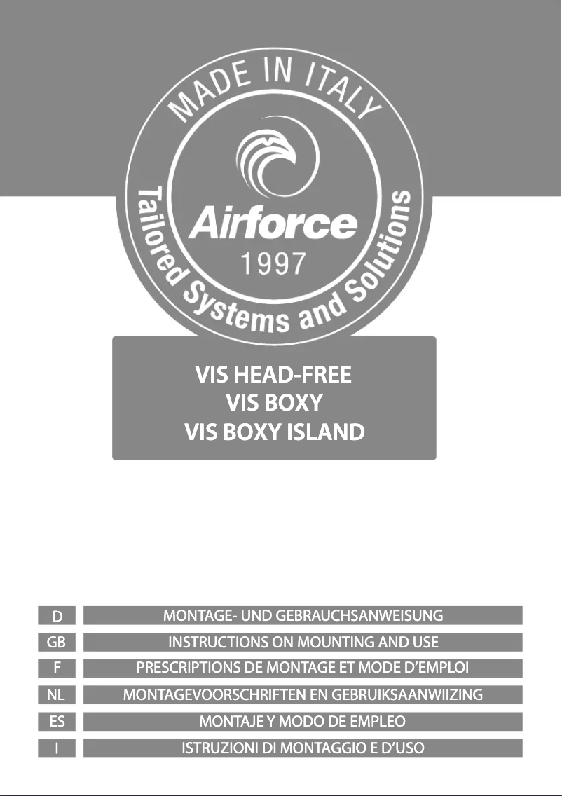 Page 1 de la notice Manuel utilisateur Airforce Vis Head Free