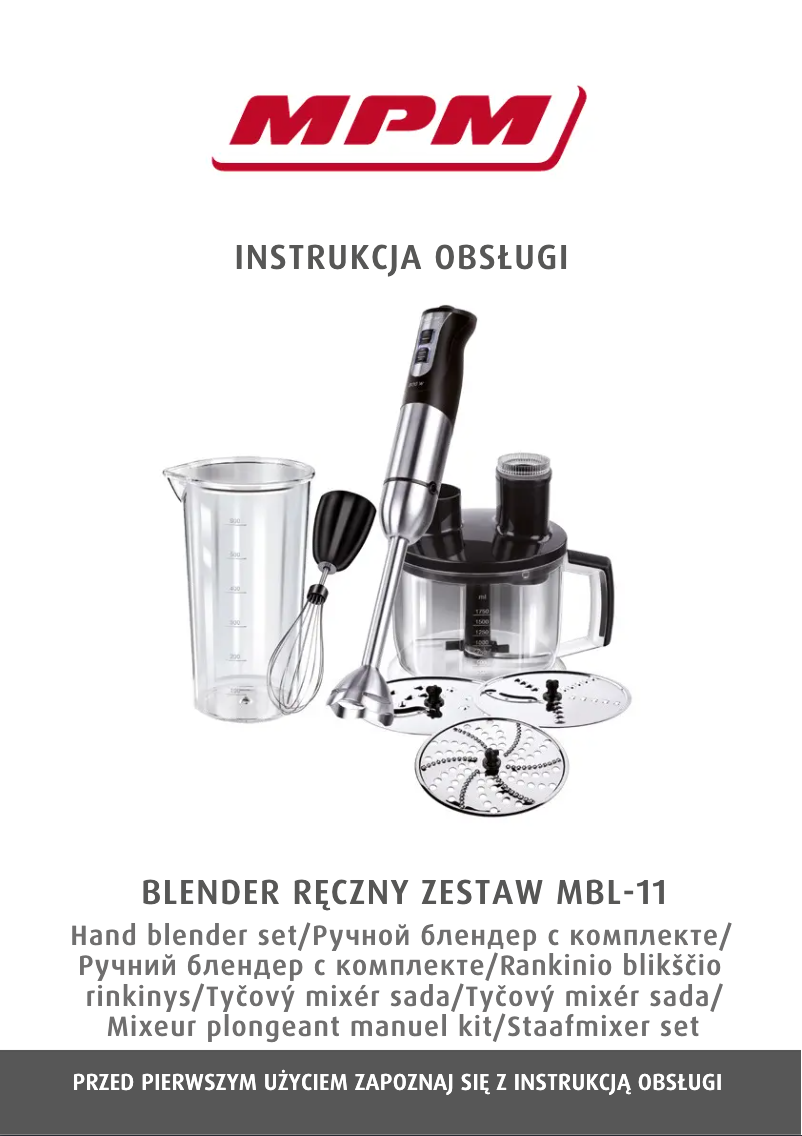 Imagen de la primera página del manual del dispositivo MBL-11