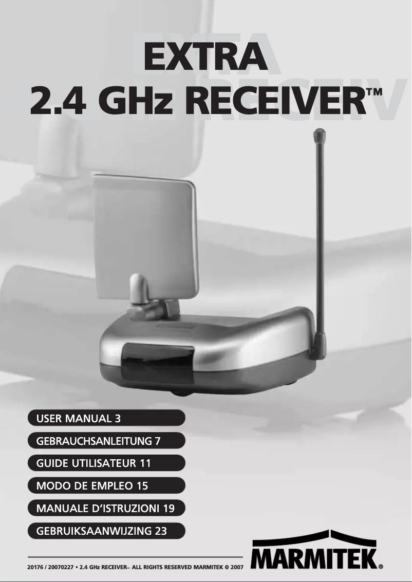 Imagen de la primera página del manual del dispositivo Extra 2.4 GHz Receiver