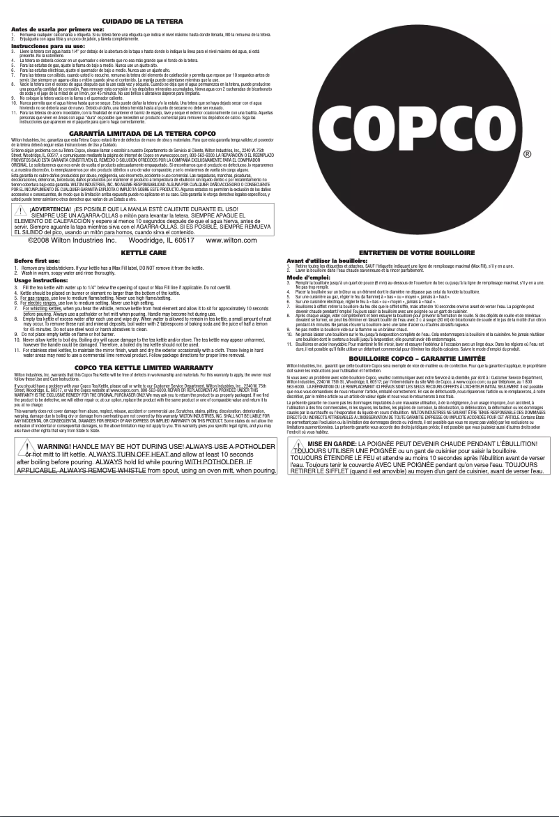 Page n°1 - Manuel utilisateur Copco Diplomat